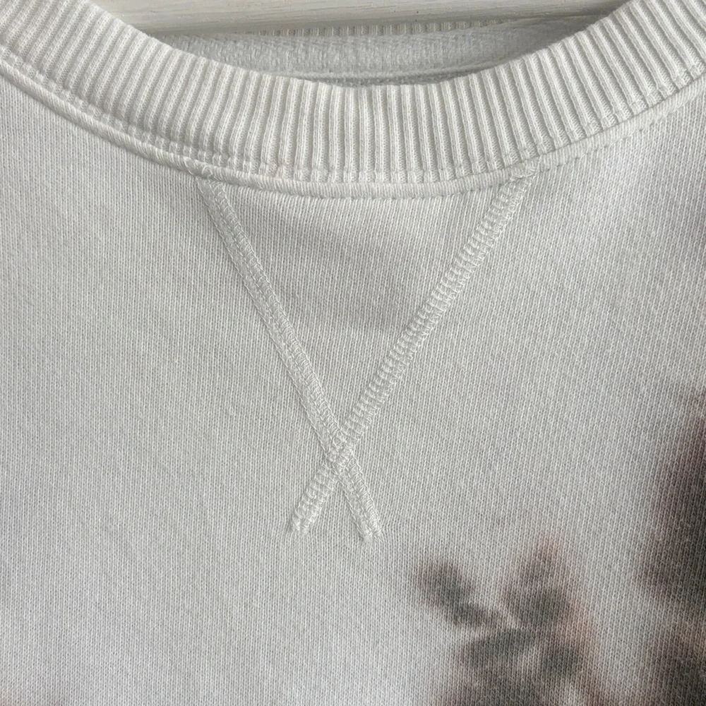 Lucky Brand  Tie-Dye Loose Fit Tunic Sweatshirt S Whiteish Tie Dye Green Taupe - Picture 3 of 13